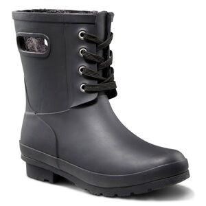 WindRiver Women's Monsoon Fur Lined Rain Boots - Black